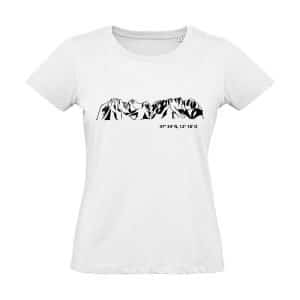 Weißes Damen T-Shirt mit Wildem Kaiser Aufdruck