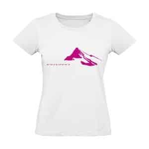 Pihapper-T Shirt-Damen-Weiß mit Rosa Druck