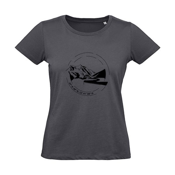 Damen T-Shirt Großglockner dark grey