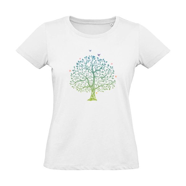 Damen T Shirt mit Baum Motiv