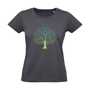 Damen T Shirt mit Baum Motiv