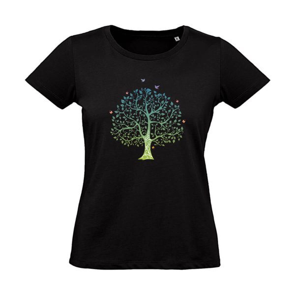 Damen T Shirt mit Baum Motiv