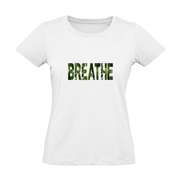 Damen T-Shirt mit breathe Aufdruck