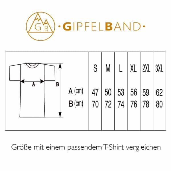 Grössen Tabelle T-Shirt Herren