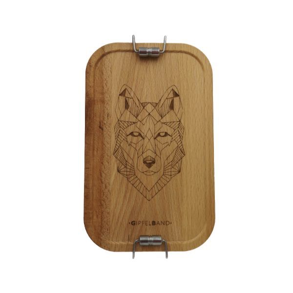 Lunchbox Mit Wolf Lasergravur