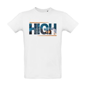 Weißes Herren T-Shirt mit High Aufschrift