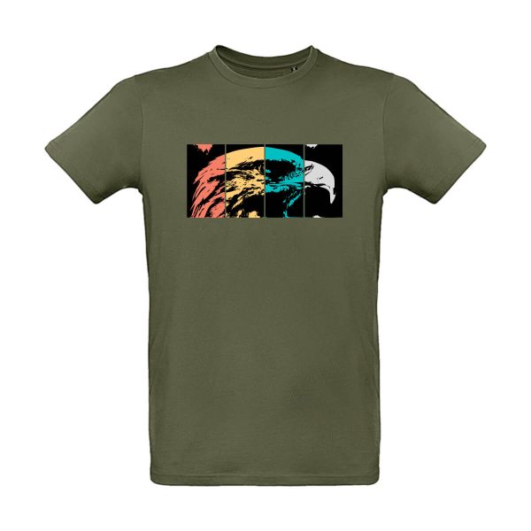 Grünes Herren T-Shirt mit Adler Motiv