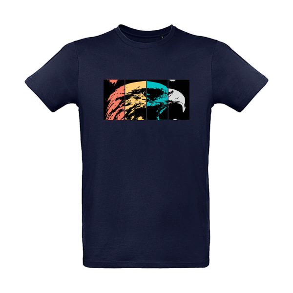 Blaues Herren T-Shirt mit Adler Motiv
