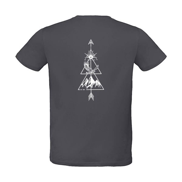 Dunkelgraues Herren T-Shirt mit Adler Motiv