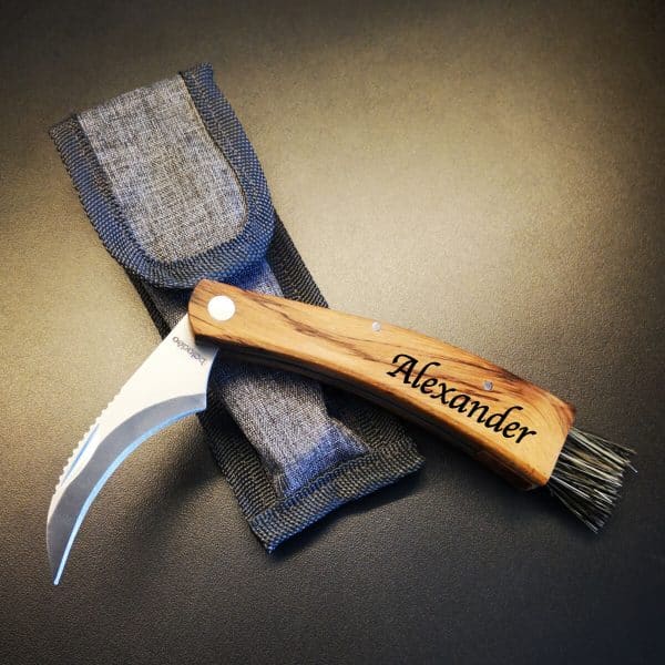 Pilzmesser mit Lasergravur Alexander
